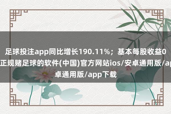 足球投注app同比增长190.11%；基本每股收益0.09元-正规赌足球的软件(中国)官方网站ios/安卓通用版/app下载