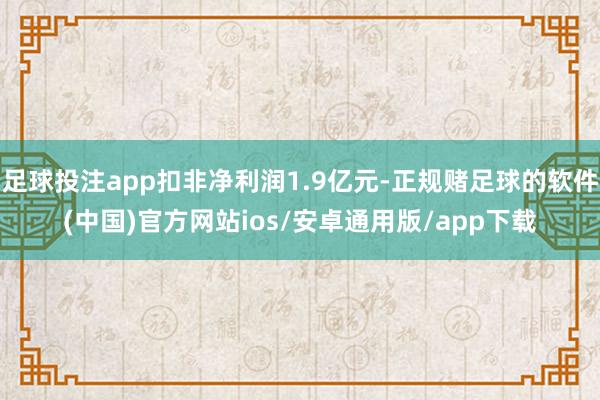 足球投注app扣非净利润1.9亿元-正规赌足球的软件(中国)官方网站ios/安卓通用版/app下载