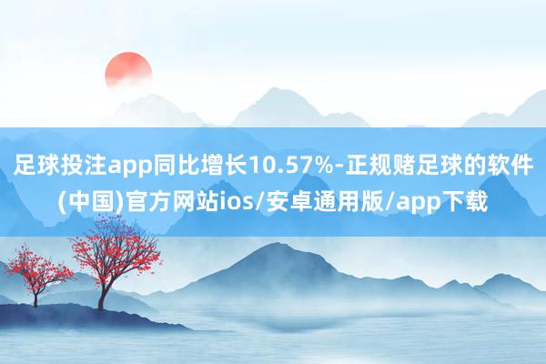 足球投注app同比增长10.57%-正规赌足球的软件(中国)官方网站ios/安卓通用版/app下载