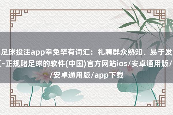 足球投注app幸免罕有词汇：礼聘群众熟知、易于发音的词汇-正规赌足球的软件(中国)官方网站ios/安卓通用版/app下载