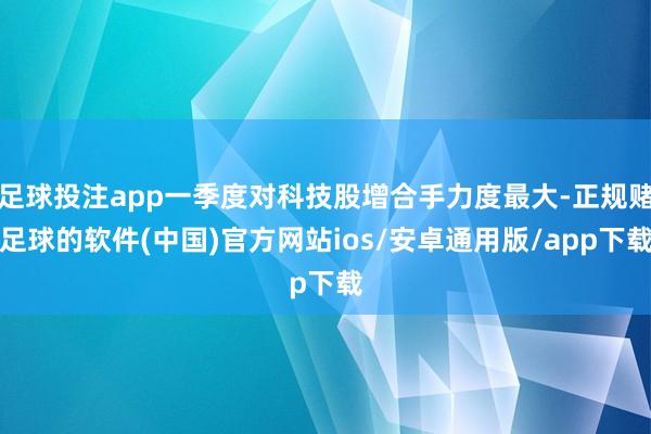 足球投注app一季度对科技股增合手力度最大-正规赌足球的软件(中国)官方网站ios/安卓通用版/app下载