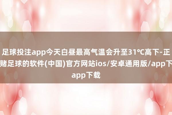 足球投注app今天白昼最高气温会升至31℃高下-正规赌足球的软件(中国)官方网站ios/安卓通用版/app下载