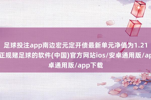 足球投注app南边宏元定开债最新单元净值为1.2142元-正规赌足球的软件(中国)官方网站ios/安卓通用版/app下载