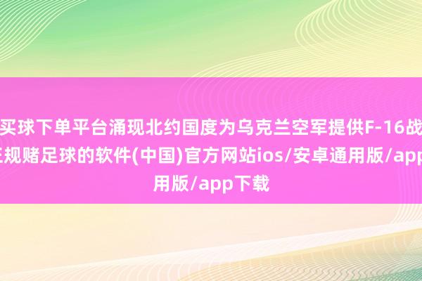 买球下单平台涌现北约国度为乌克兰空军提供F-16战机-正规赌足球的软件(中国)官方网站ios/安卓通用版/app下载