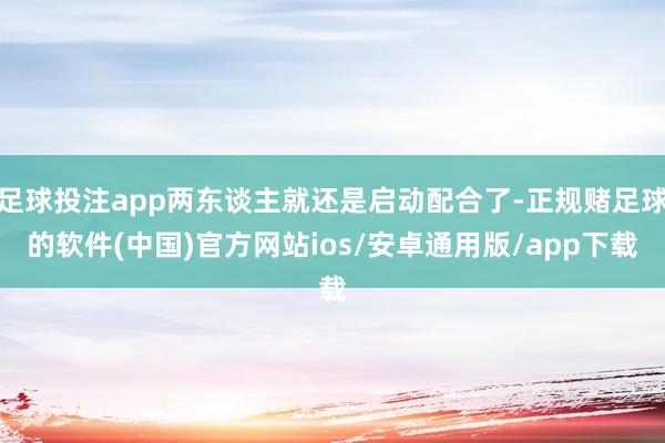 足球投注app两东谈主就还是启动配合了-正规赌足球的软件(中国)官方网站ios/安卓通用版/app下载