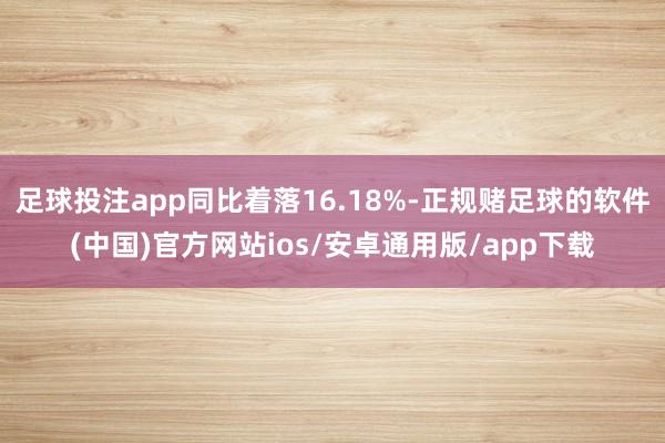 足球投注app同比着落16.18%-正规赌足球的软件(中国)官方网站ios/安卓通用版/app下载