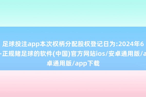 足球投注app本次权柄分配股权登记日为:2024年6月17日-正规赌足球的软件(中国)官方网站ios/安卓通用版/app下载