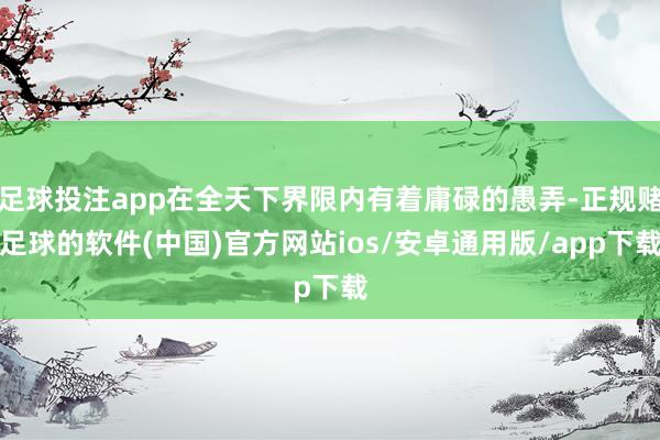 足球投注app在全天下界限内有着庸碌的愚弄-正规赌足球的软件(中国)官方网站ios/安卓通用版/app下载