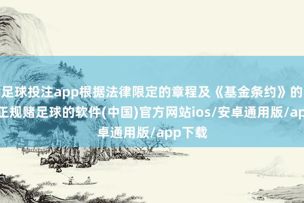 足球投注app根据法律限定的章程及《基金条约》的商定-正规赌足球的软件(中国)官方网站ios/安卓通用版/app下载