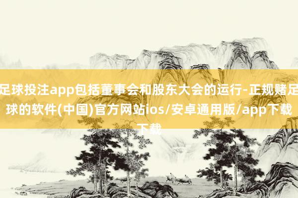 足球投注app包括董事会和股东大会的运行-正规赌足球的软件(中国)官方网站ios/安卓通用版/app下载