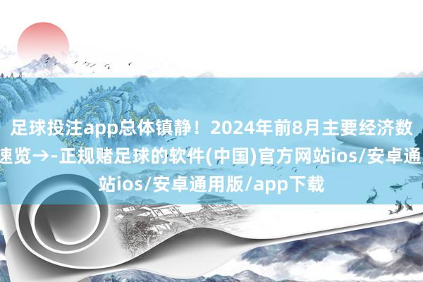 足球投注app总体镇静！2024年前8月主要经济数据发布，一图速览→-正规赌足球的软件(中国)官方网站ios/安卓通用版/app下载