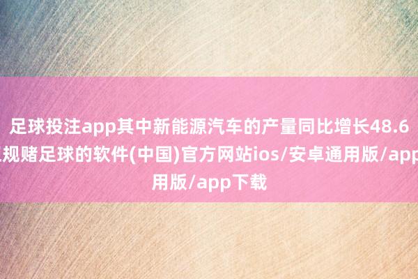 足球投注app其中新能源汽车的产量同比增长48.6%-正规赌足球的软件(中国)官方网站ios/安卓通用版/app下载