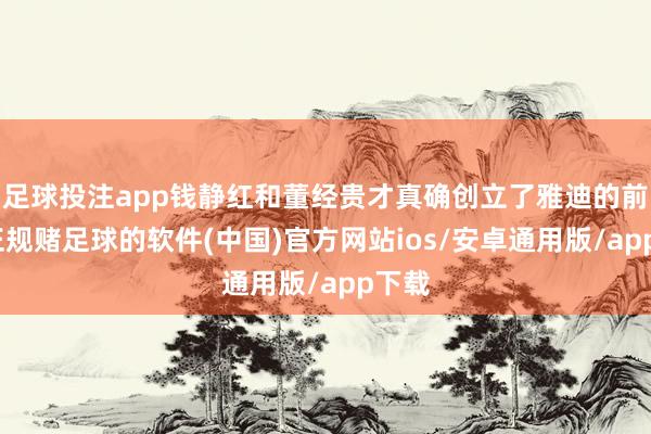 足球投注app钱静红和董经贵才真确创立了雅迪的前身-正规赌足球的软件(中国)官方网站ios/安卓通用版/app下载