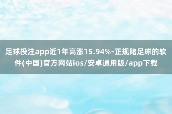 足球投注app近1年高涨15.94%-正规赌足球的软件(中国)官方网站ios/安卓通用版/app下载