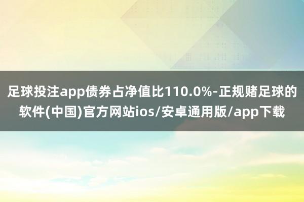 足球投注app债券占净值比110.0%-正规赌足球的软件(中国)官方网站ios/安卓通用版/app下载