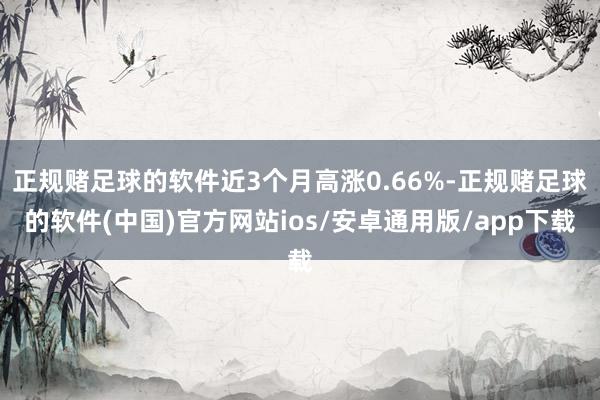 正规赌足球的软件近3个月高涨0.66%-正规赌足球的软件(中国)官方网站ios/安卓通用版/app下载