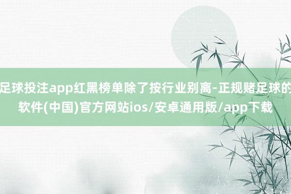 足球投注app红黑榜单除了按行业别离-正规赌足球的软件(中国)官方网站ios/安卓通用版/app下载