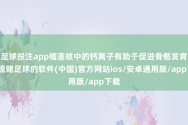 足球投注app榴莲核中的钙离子有助于促进骨骼发育-正规赌足球的软件(中国)官方网站ios/安卓通用版/app下载