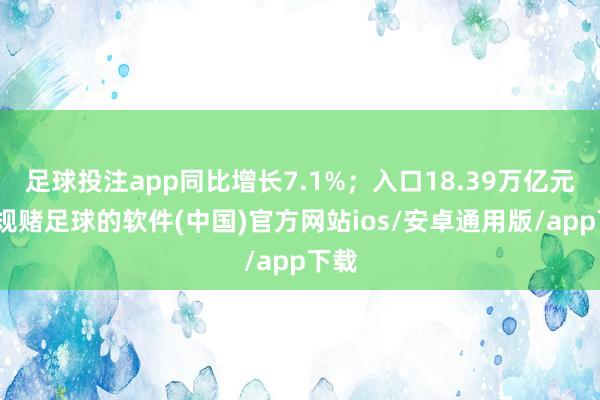 足球投注app同比增长7.1%；入口18.39万亿元-正规赌足球的软件(中国)官方网站ios/安卓通用版/app下载